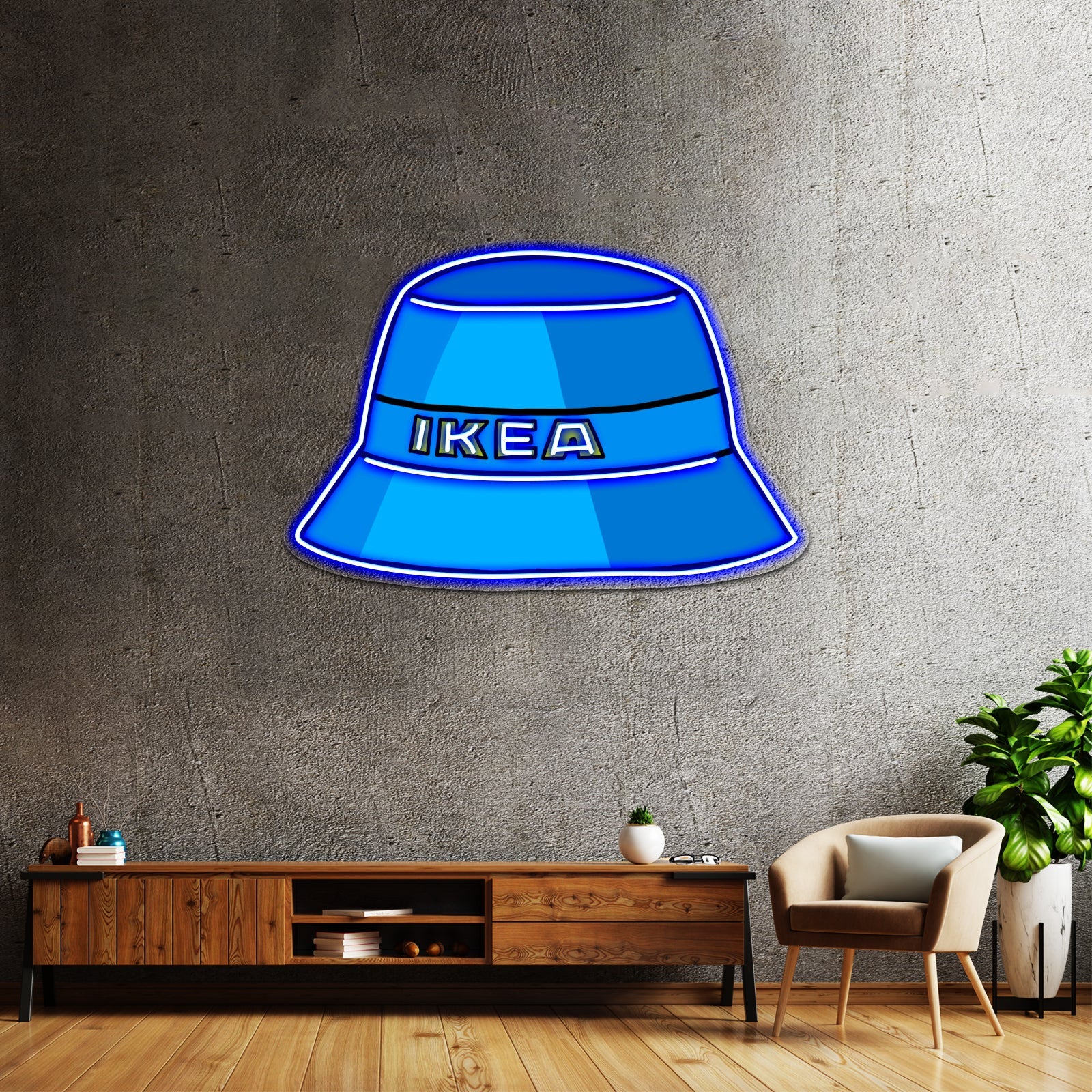 Ikea Bucket Hat Artwork Led Custom Signs - Shineneon