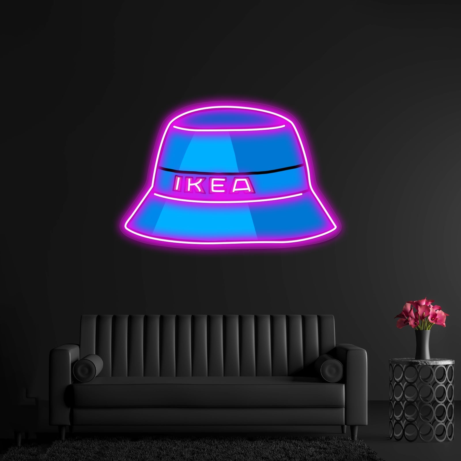 Ikea Bucket Hat Artwork Led Custom Signs - Shineneon