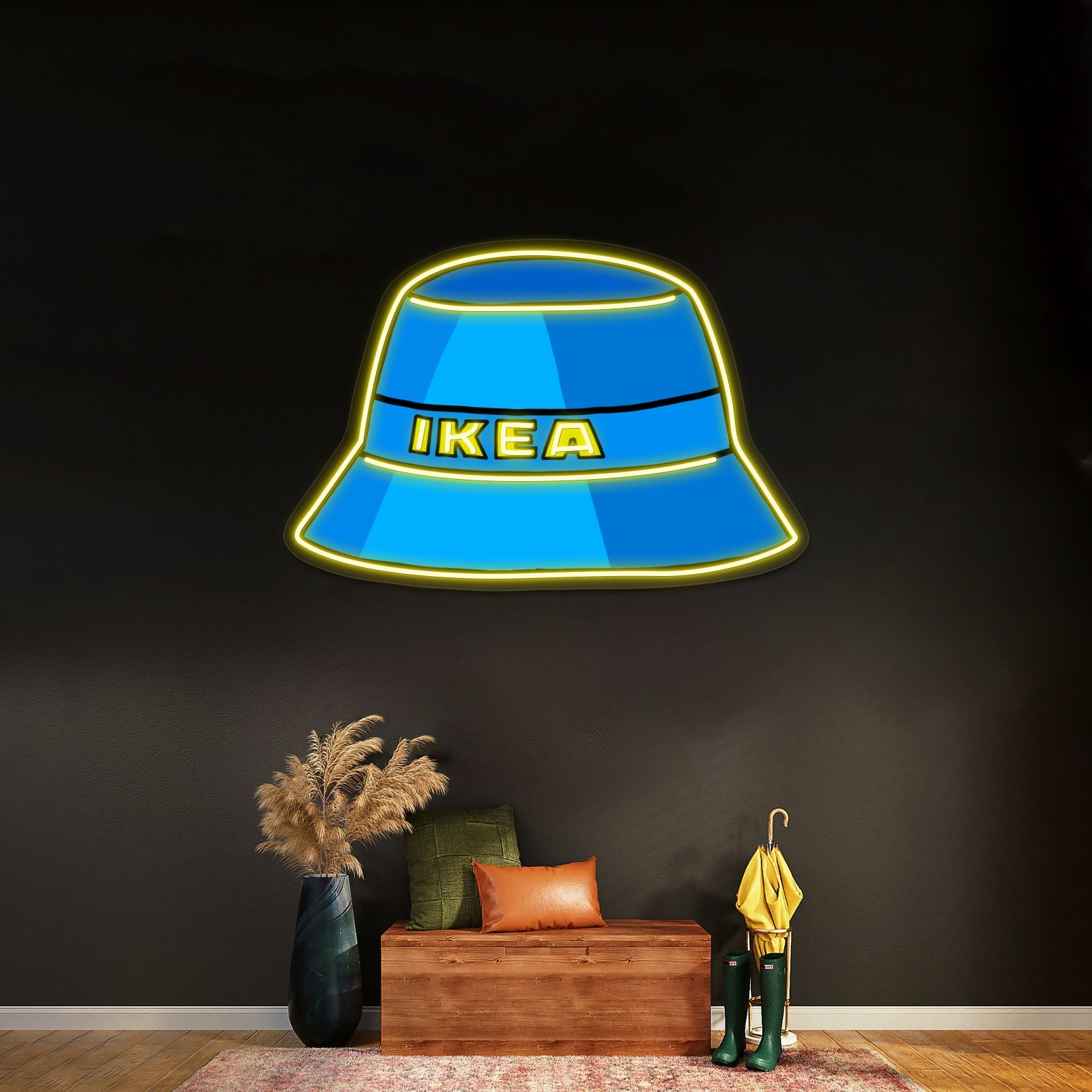 Ikea Bucket Hat Artwork Led Custom Signs - Shineneon