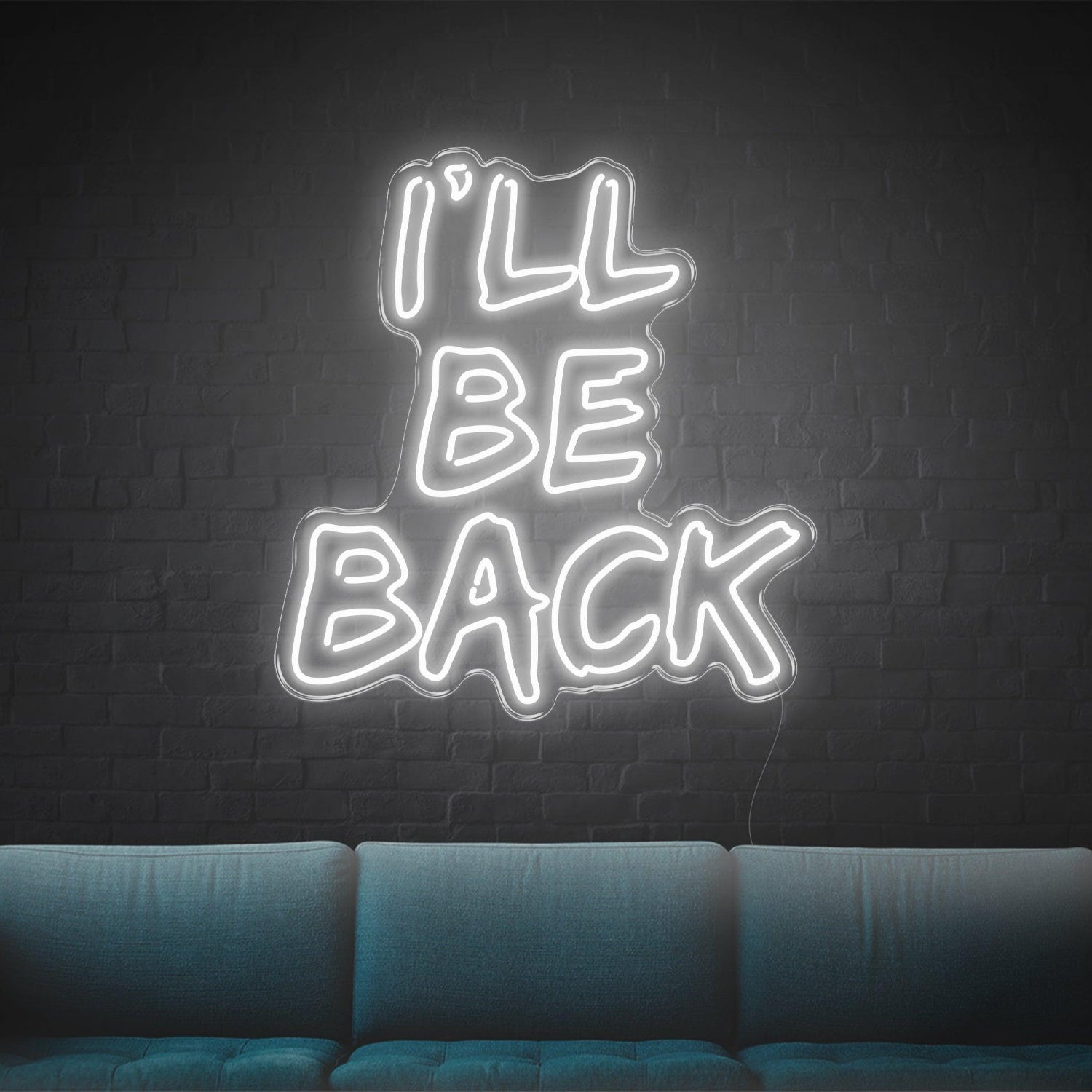 Ill Be Back Purple Glow Led Neon Sign For Home Bar Decor | Shineneon