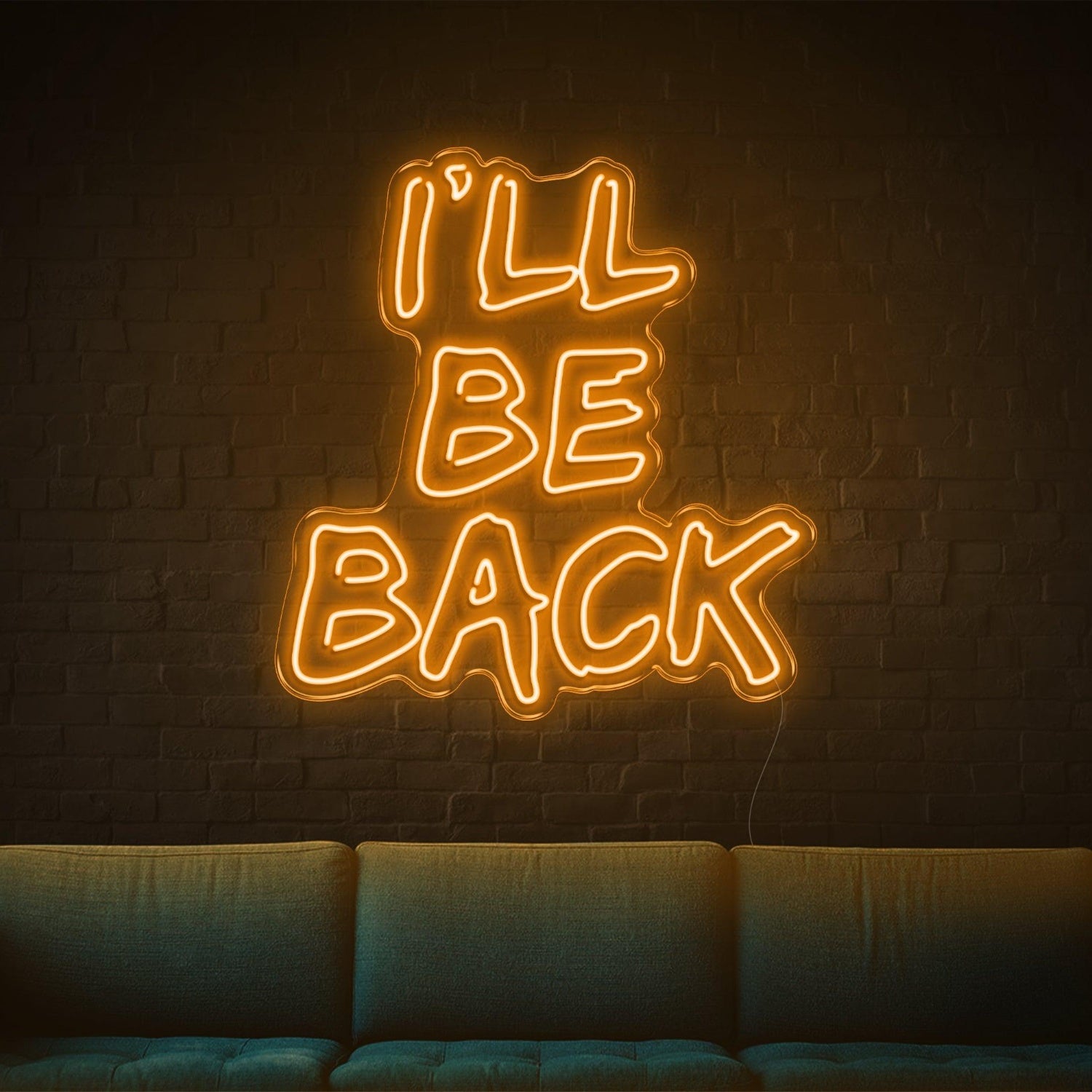 Ill Be Back Purple Glow Led Neon Sign For Home Bar Decor | Shineneon
