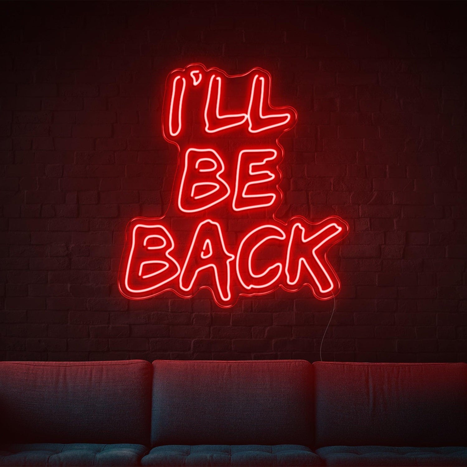 Ill Be Back Purple Glow Led Neon Sign For Home Bar Decor | Shineneon