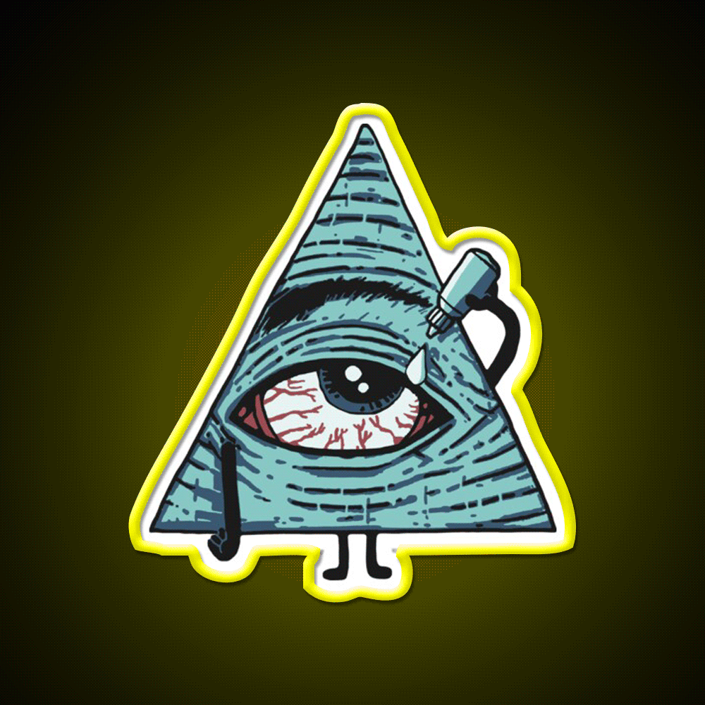 Illuminati Are Baked Hemp Inspired Green Leaf Led Neon Sign Rgb Color - Custom LED neon sign front view