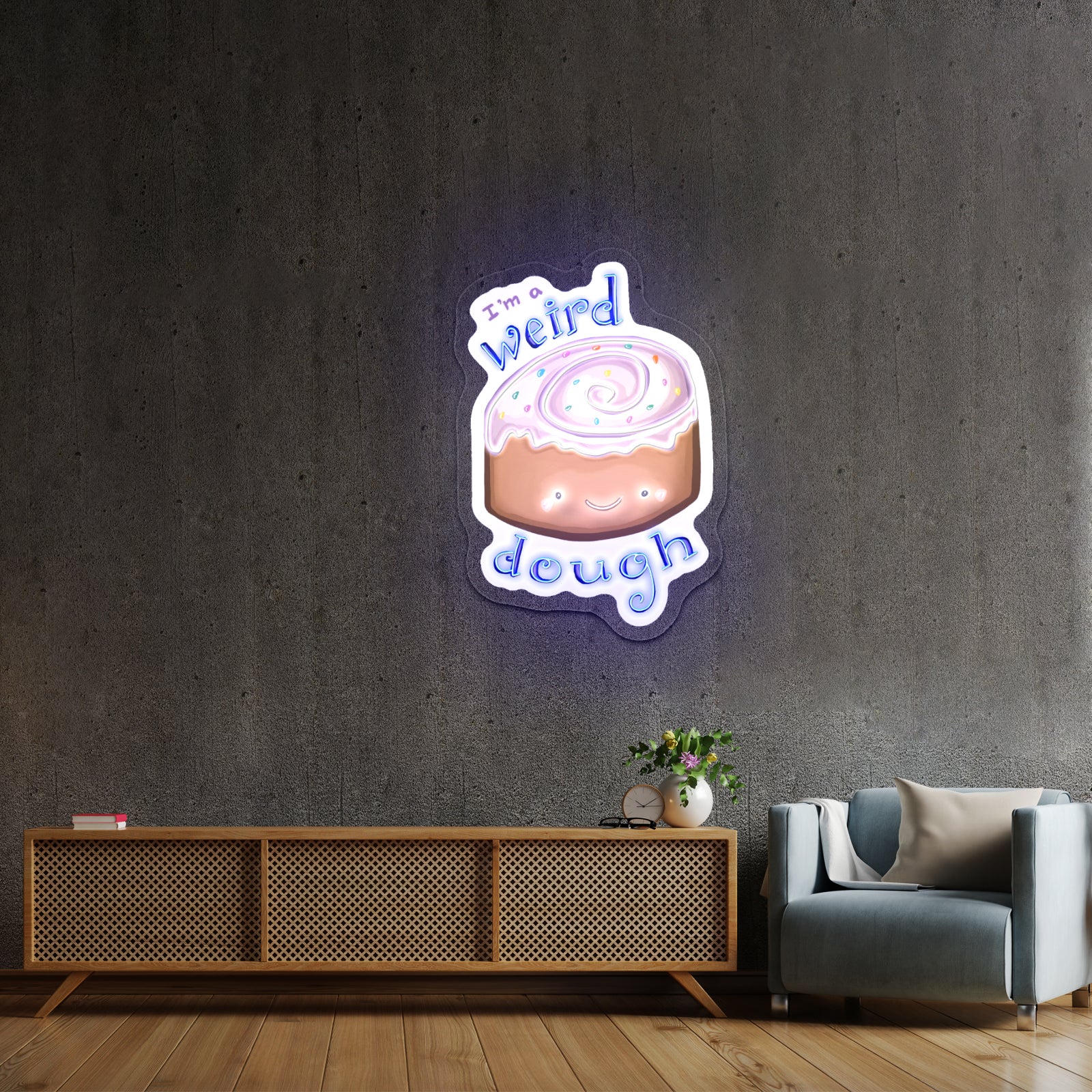Im A Weird Dough Food Pun Artwork Neon Wall Signs