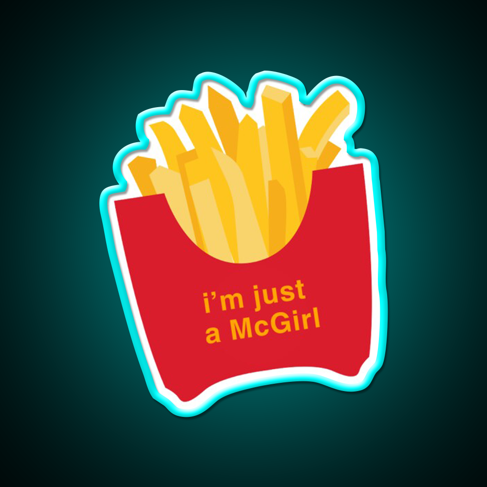 Im Just A Mcgirl Fast Food Led Neon Sign For Burger Place Rgb Color