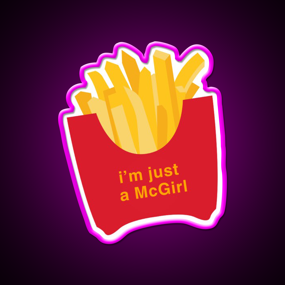 Im Just A Mcgirl Fast Food Led Neon Sign For Burger Place Rgb Color
