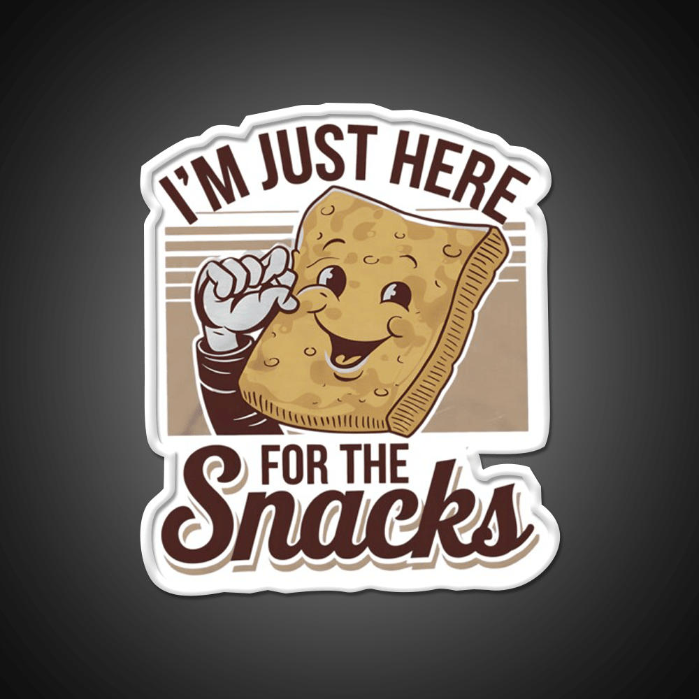 Im Just Here For The Snacks Funny Food Snack Food Led Neon Sign Rgb Color - Shineneon