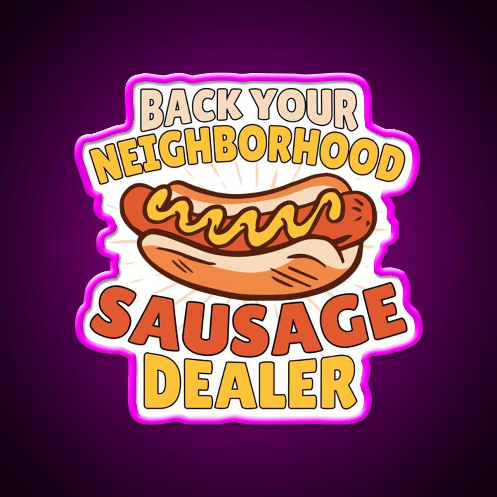 Im Just Here Funny Hot Dog Snack Food Led Neon Sign For Snack Room Rgb Color - Shineneon