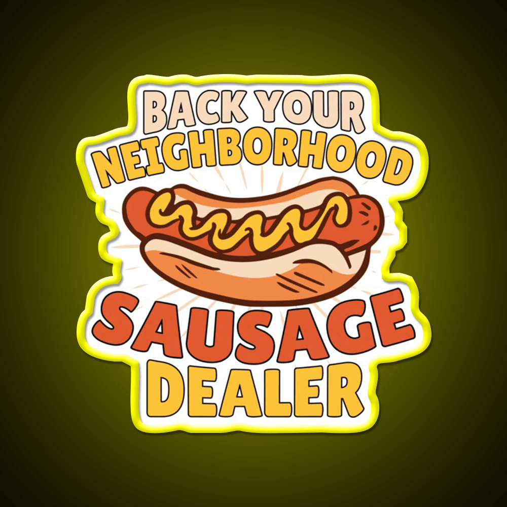 Im Just Here Funny Hot Dog Snack Food Led Neon Sign For Snack Room Rgb Color - Shineneon