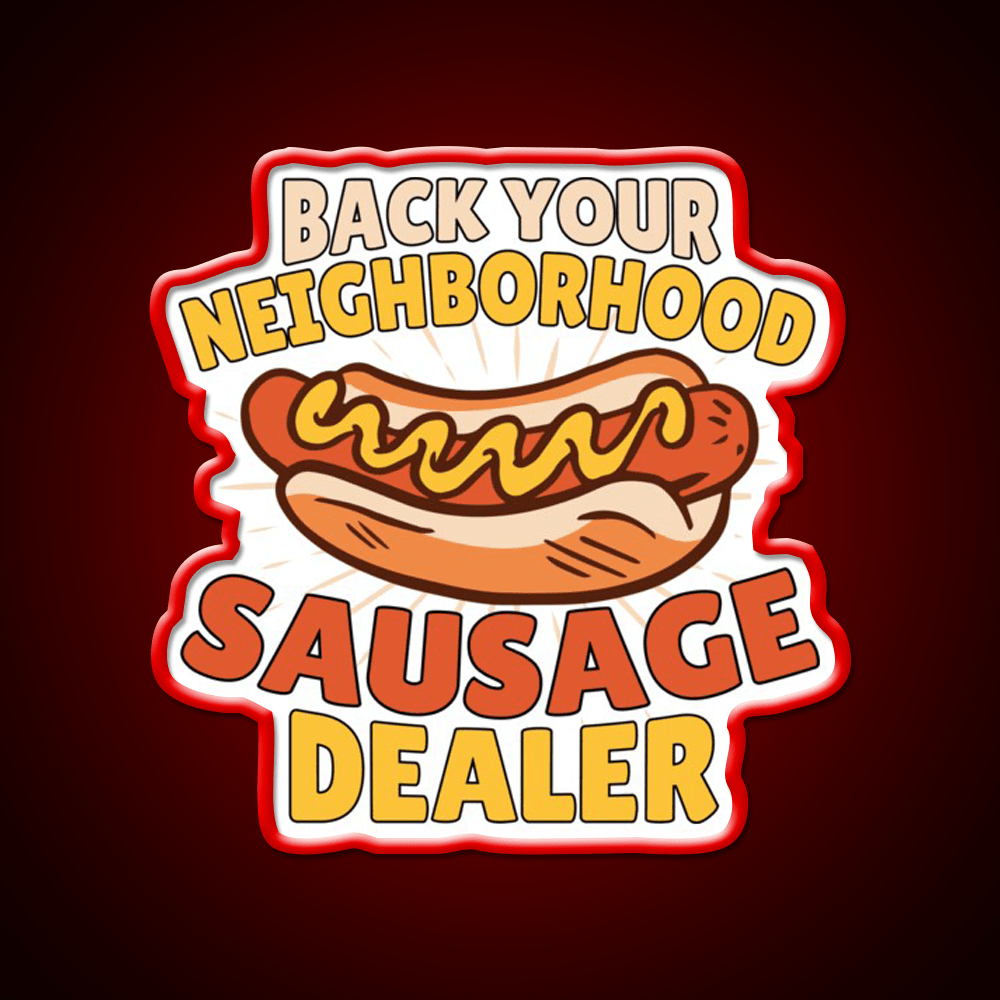 Im Just Here Funny Hot Dog Snack Food Led Neon Sign For Snack Room Rgb Color - Shineneon