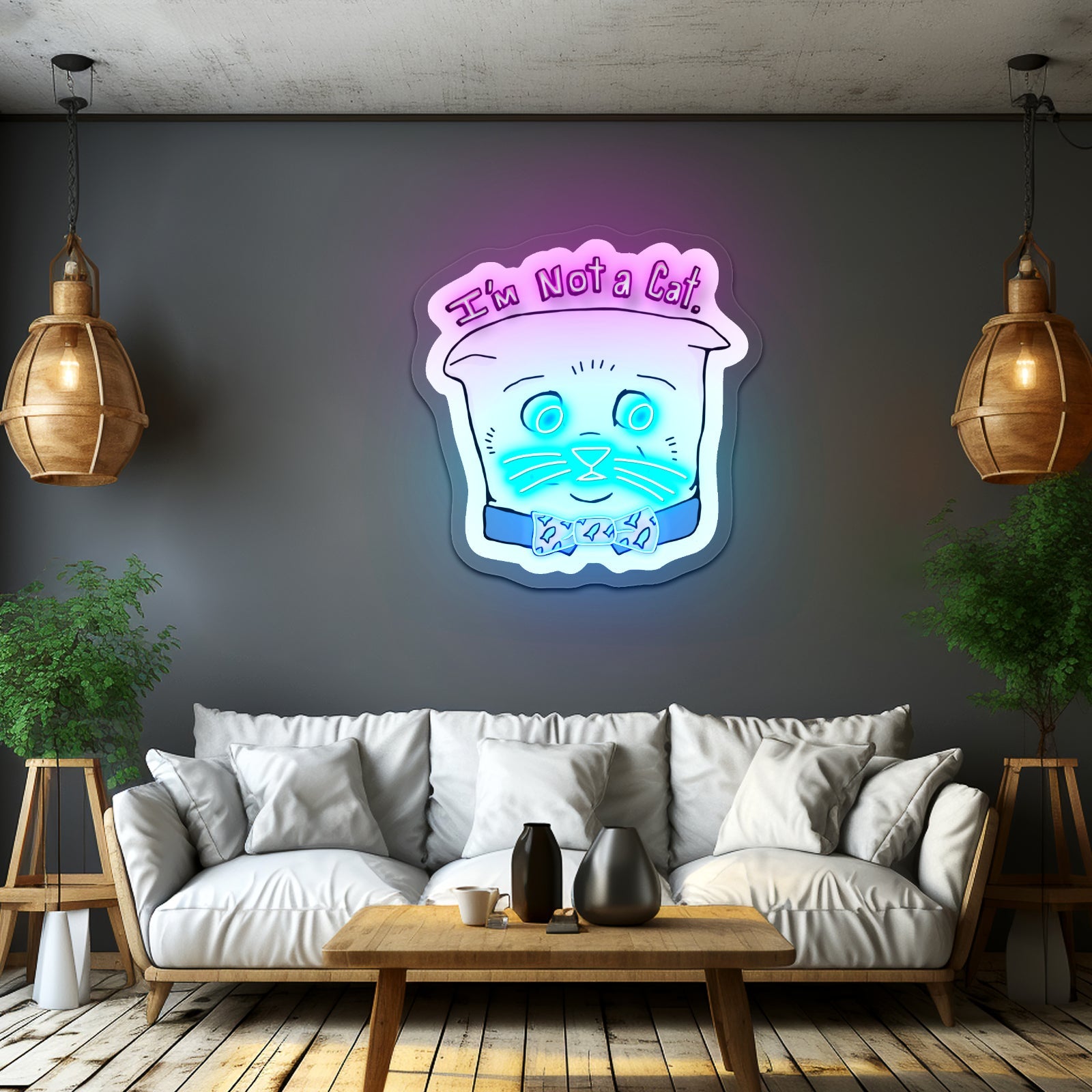 Im Not A Cat Artwork Bar Neon Signs - Shineneon