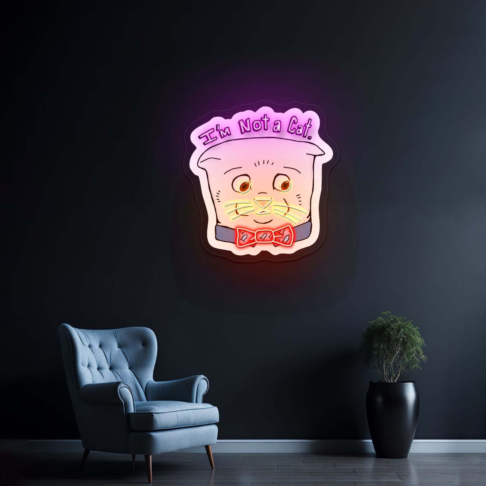 Im Not A Cat Artwork Bar Neon Signs