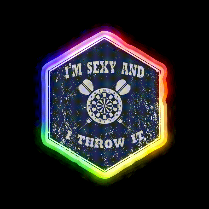 Im Sexy And I Throw It Design Man Cave Bar Led Neon Sign