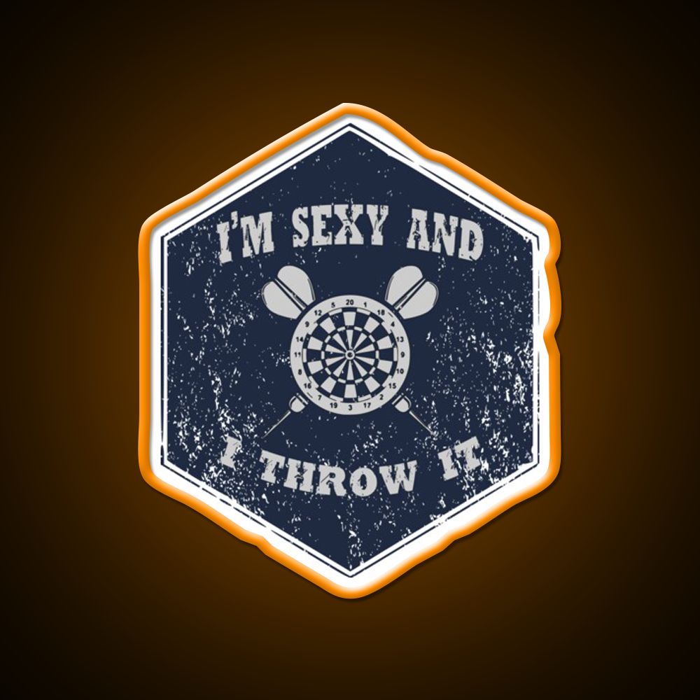 Im Sexy And I Throw It Design Man Cave Bar Led Neon Sign