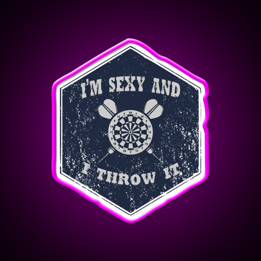 Im Sexy And I Throw It Design Man Cave Bar Led Neon Sign