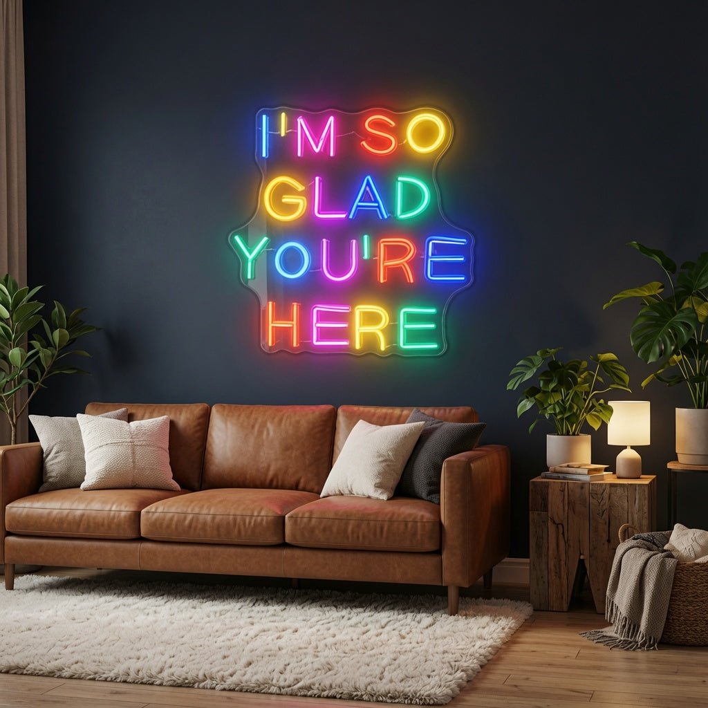I'm So Glad You're Here LED Neon Sign - Shineneon
