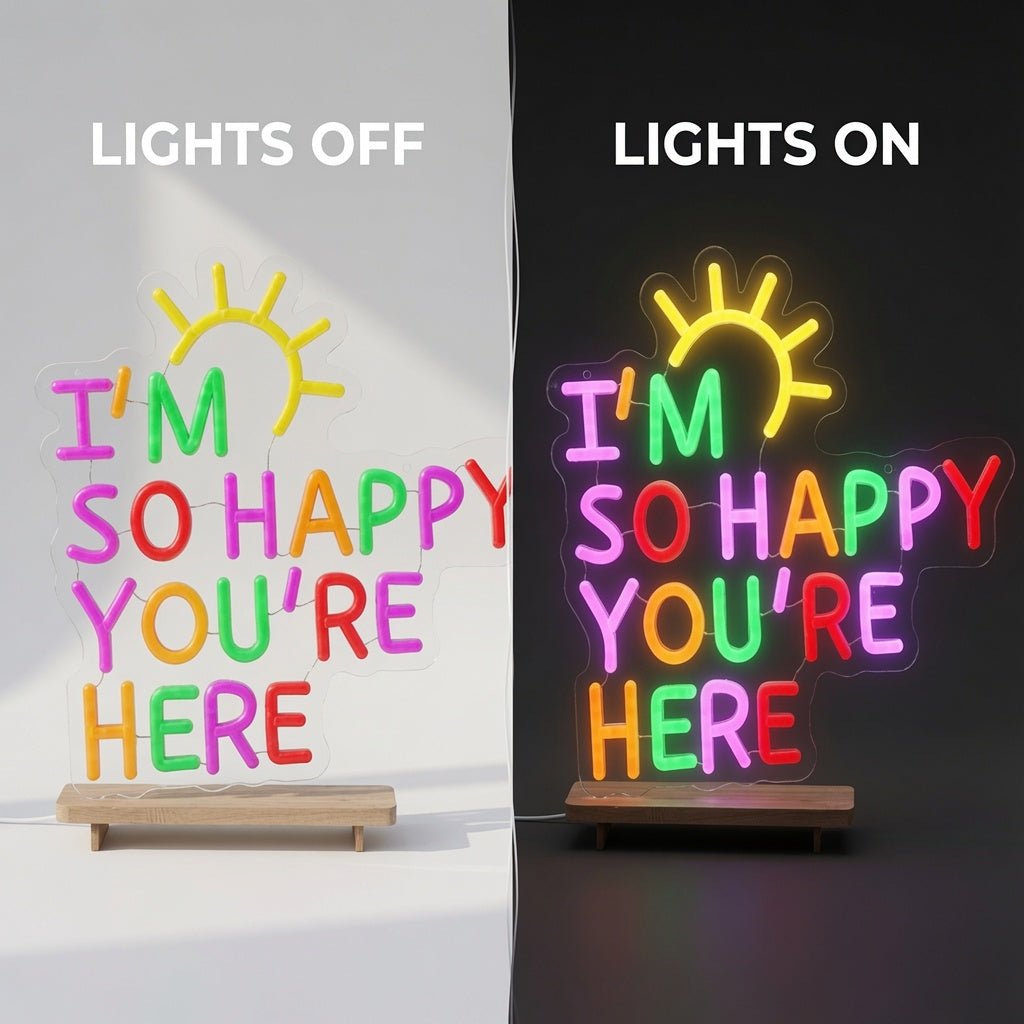 I'm So Happy You're Here LED Neon Sign - Shineneon