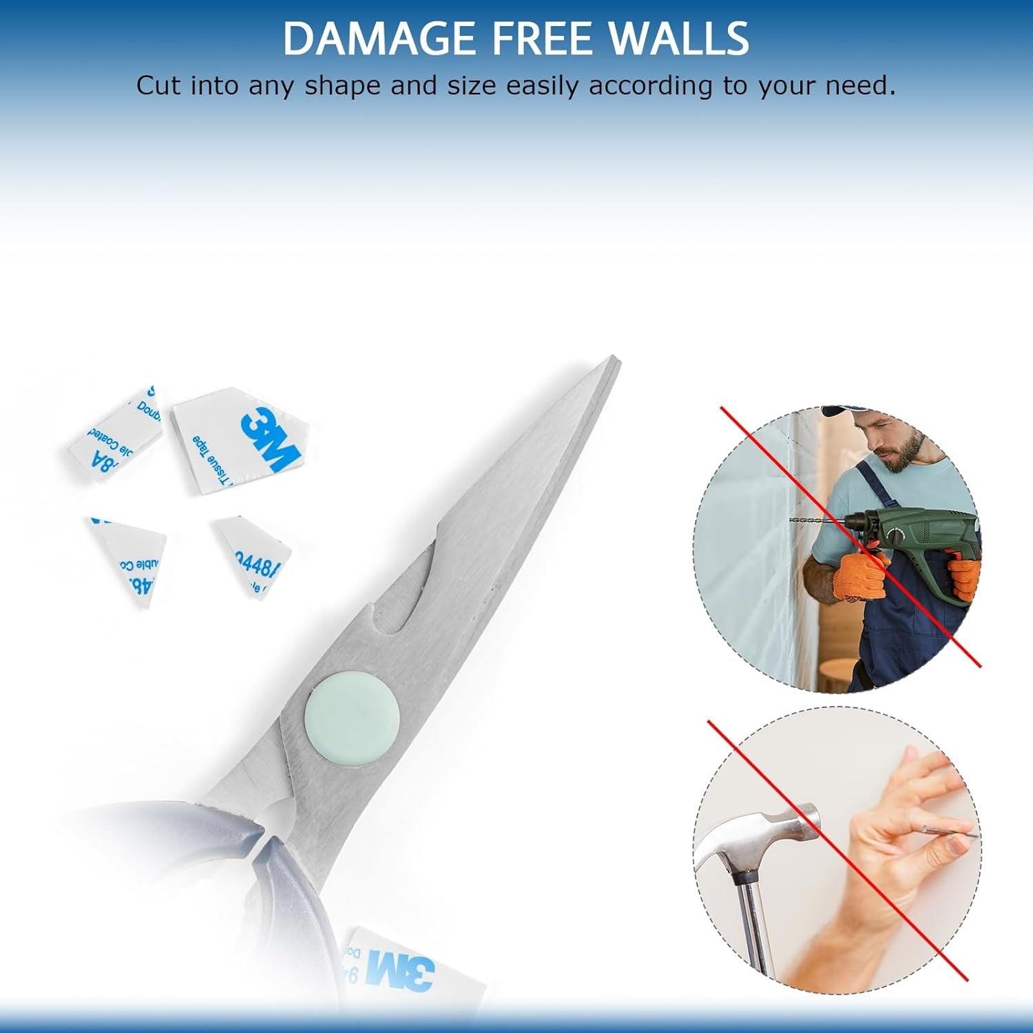 No-Drill Neon Sign Mounting Tape Pads - Strong Double-Sided Foam Adhesive (6 pcs)