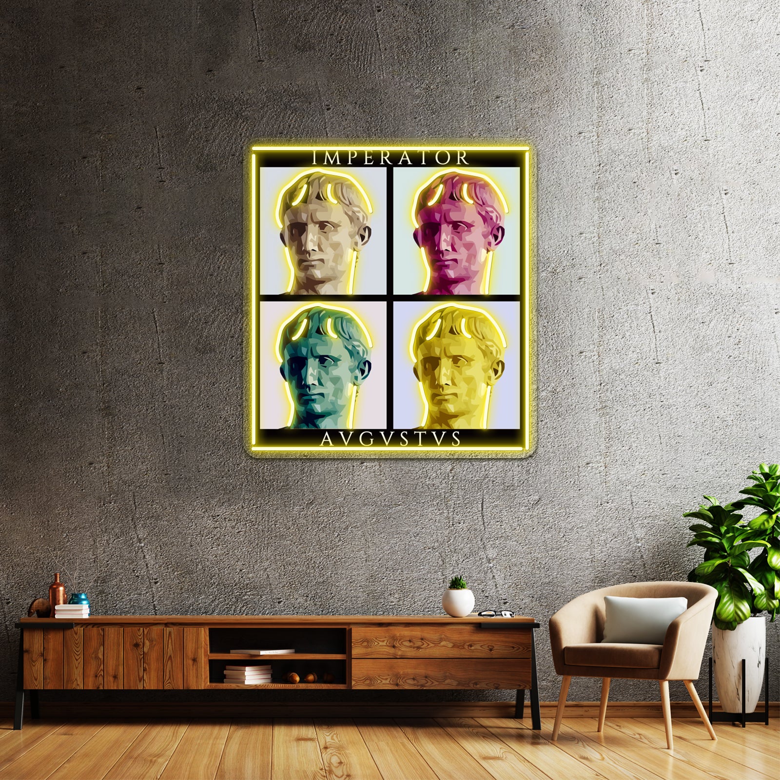 Imperator Augustus Pop Artwork Led Custom Signs