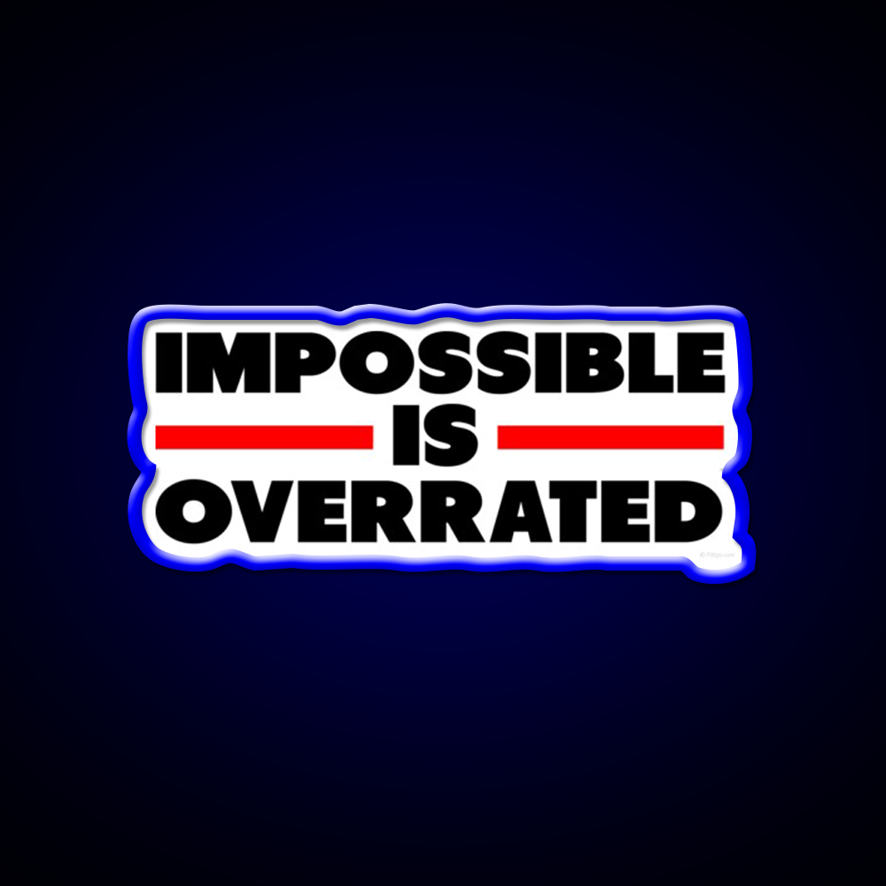 Impossible Is Overrated Gym Fitness Led Neon Sign Rgb Color