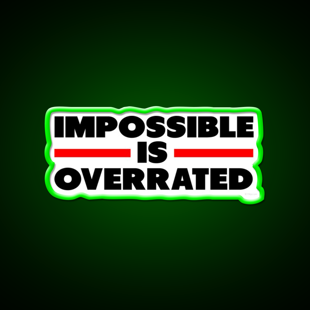 Impossible Is Overrated Gym Fitness Led Neon Sign Rgb Color