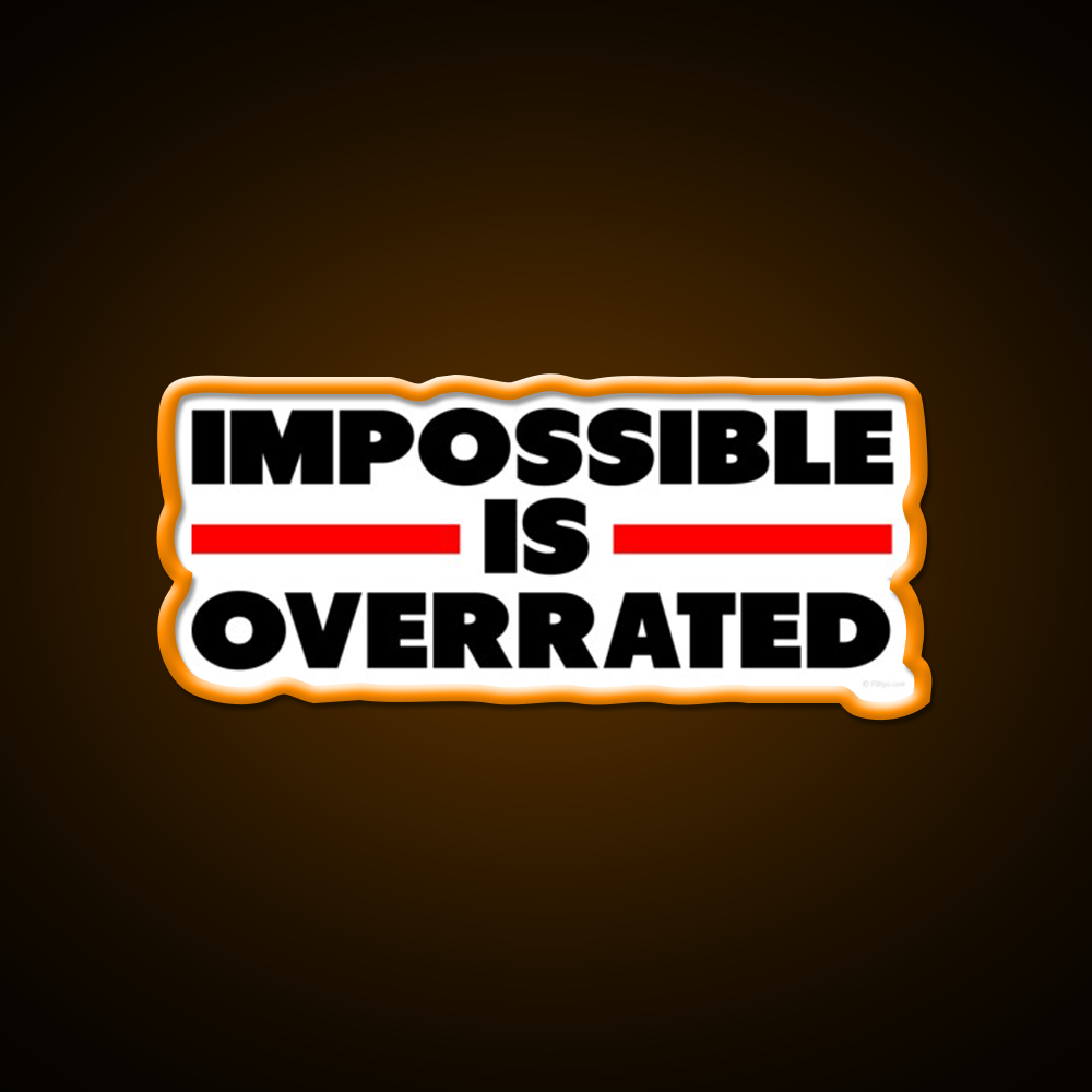 Impossible Is Overrated Gym Fitness Led Neon Sign Rgb Color