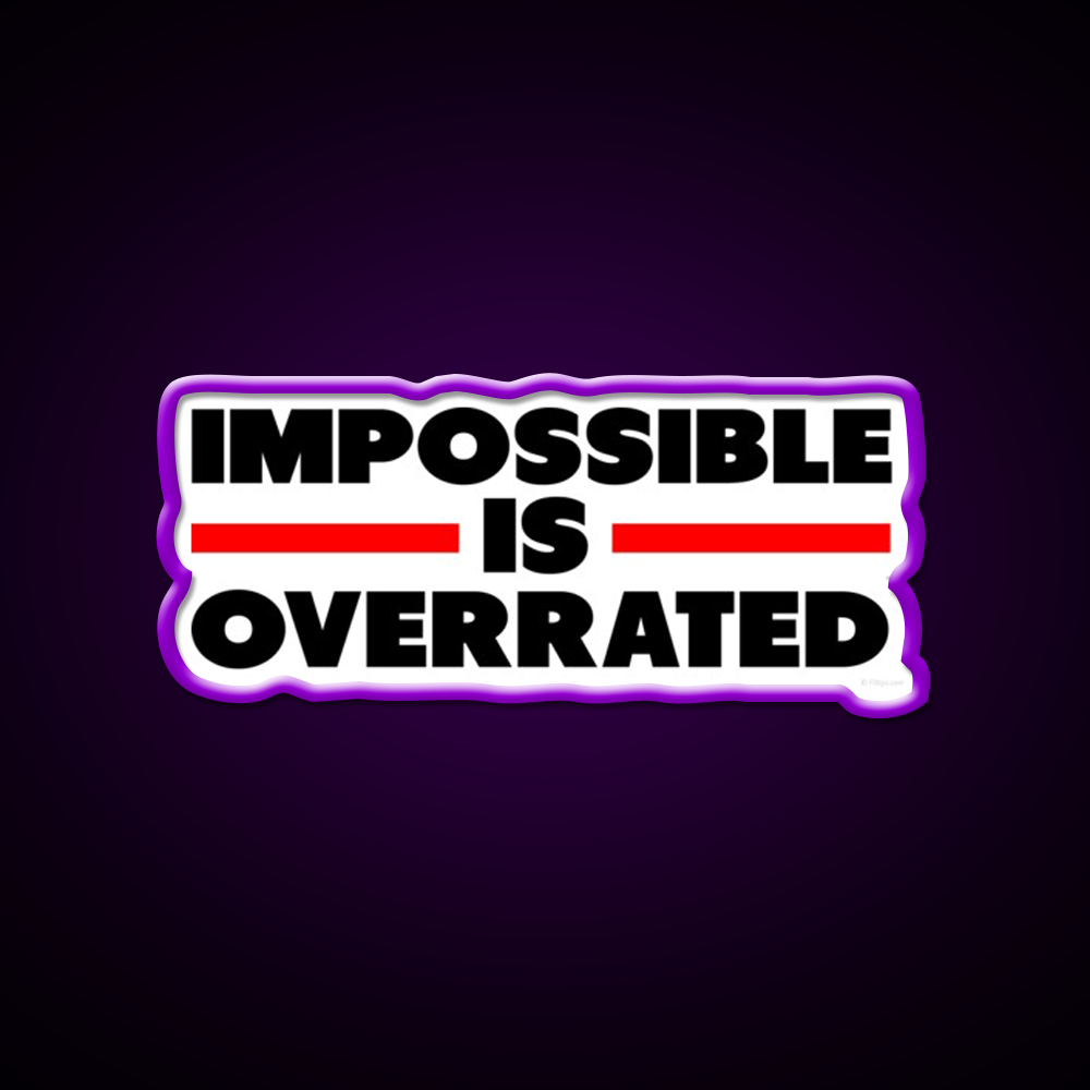 Impossible Is Overrated Gym Fitness Led Neon Sign Rgb Color