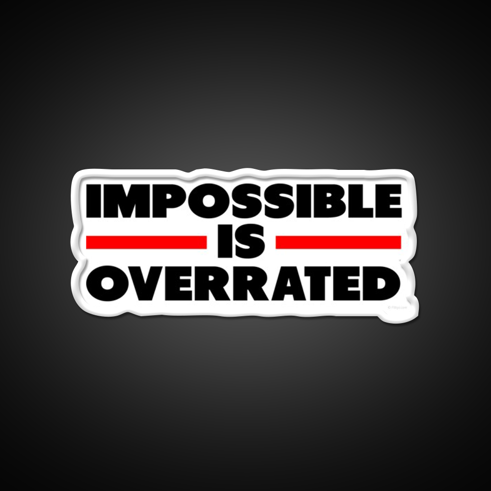 Impossible Is Overrated Gym Fitness Led Neon Sign Rgb Color