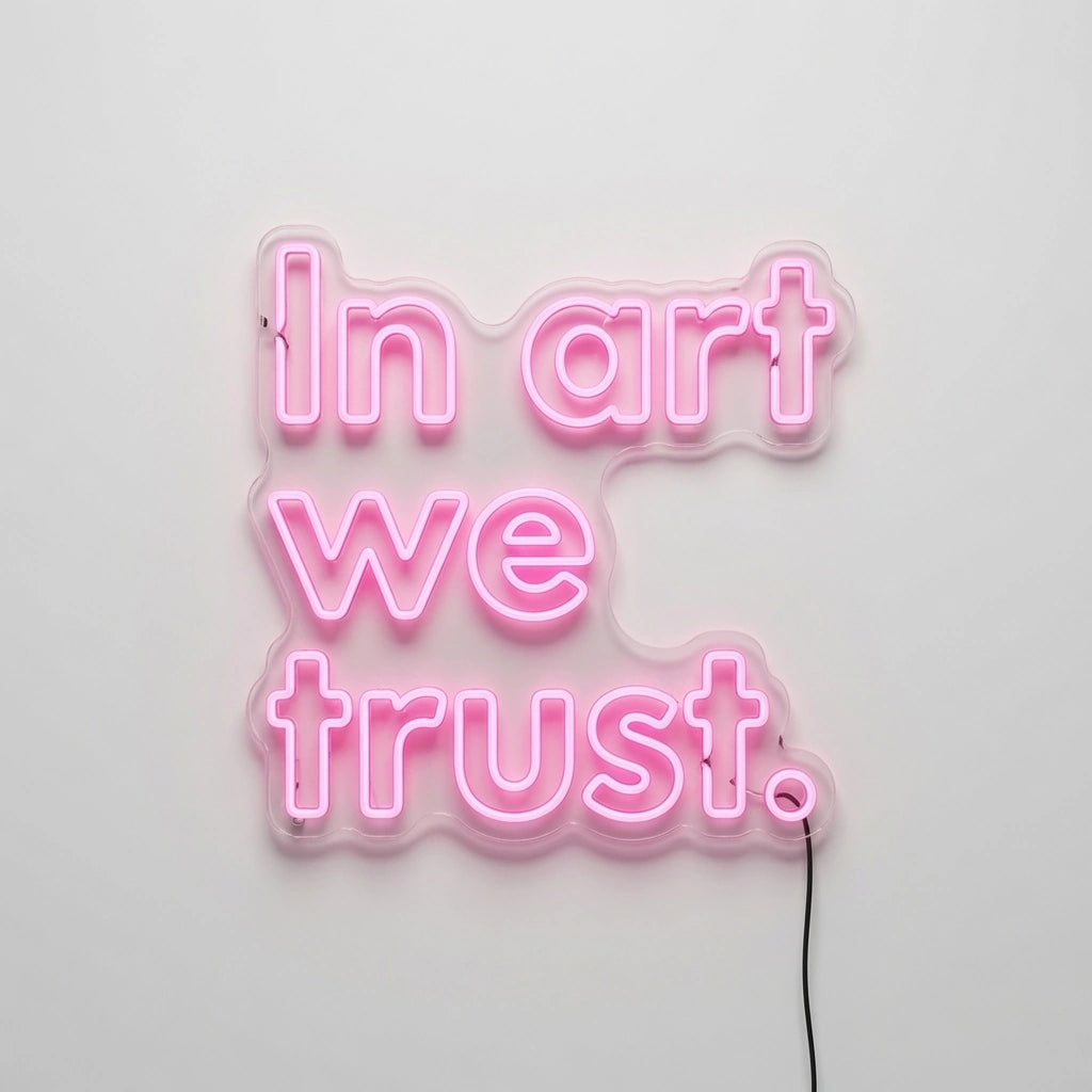 In Art We Trust LED Neon Sign Home Wall Art - 01 Original Product Image
