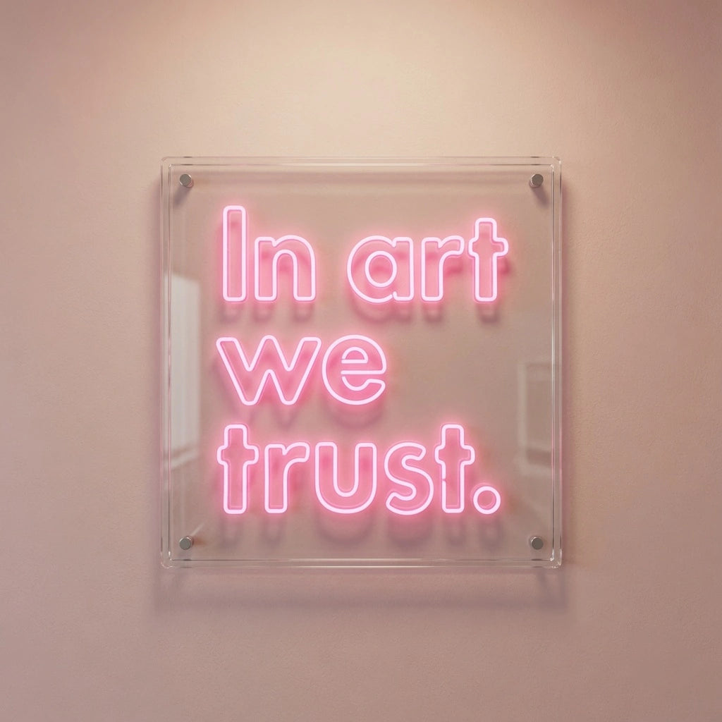 In Art We Trust LED Neon Sign Wall Neon Sign - 01 Original Product Image