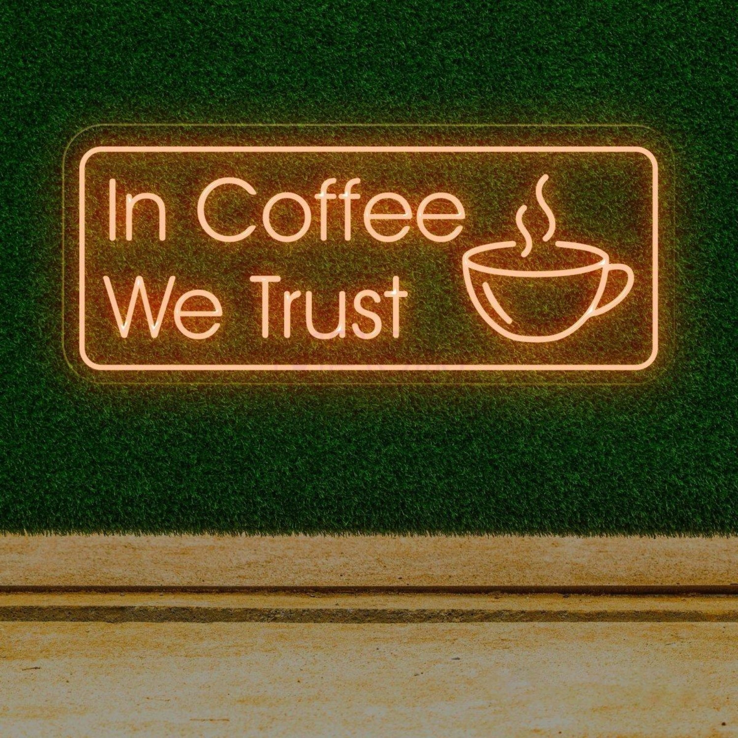 In Coffee We Trust Coffee Led Neon Light | Shineneon