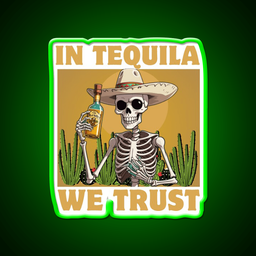 In Tequila We Trust Party Drink Tequila Led Neon Sign Rgb Color - Shineneon