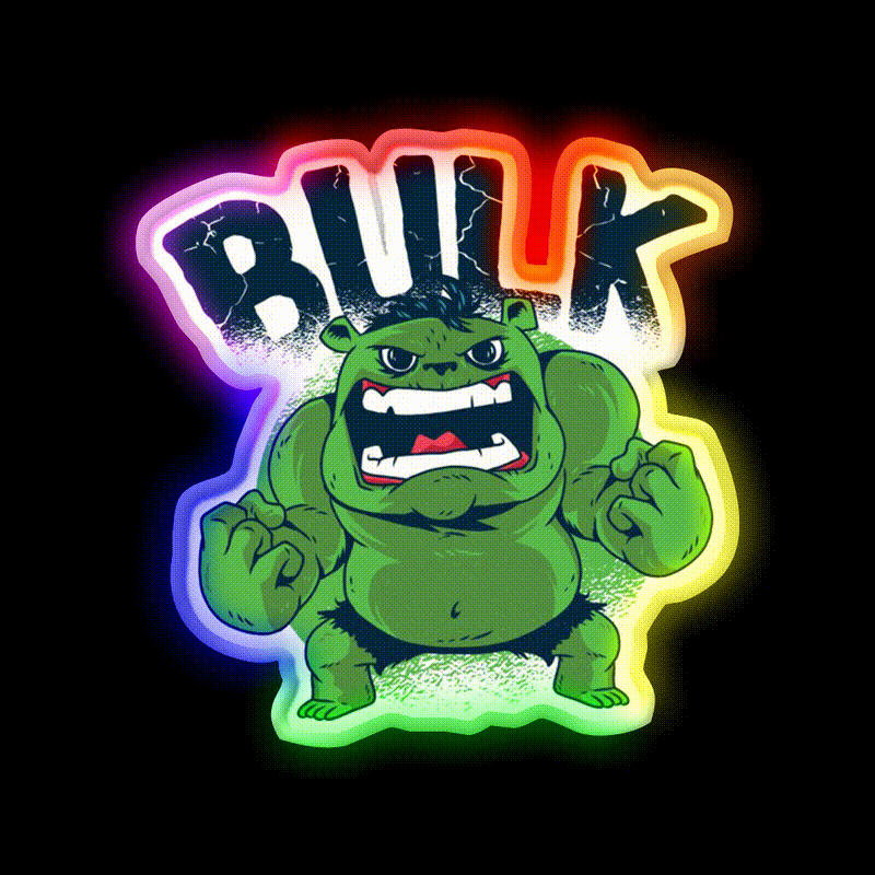 Incredible Bulk Gym Fitness Led Neon Sign Rgb Color