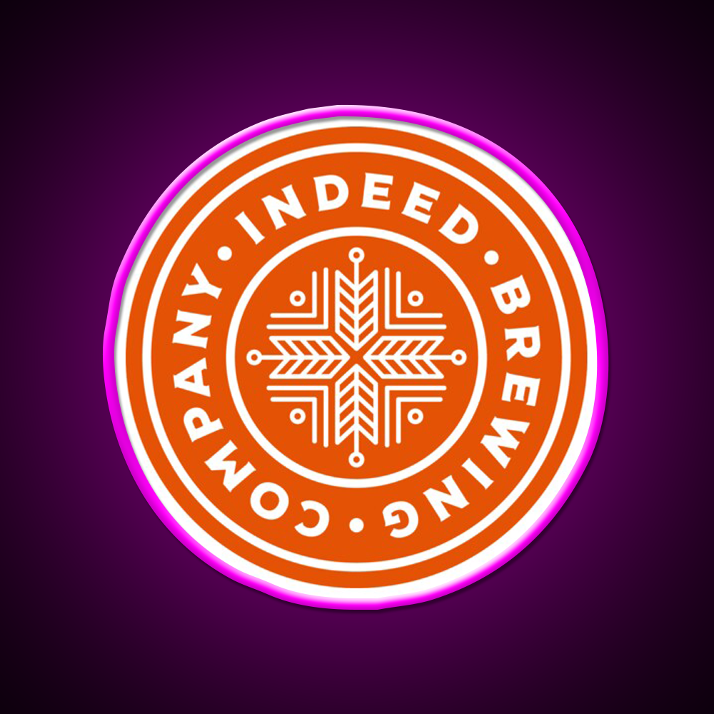 Indeed Brewing Company Beer Bar Decor Led Neon Sign Rgb Color - Neon sign mounted on wall in room