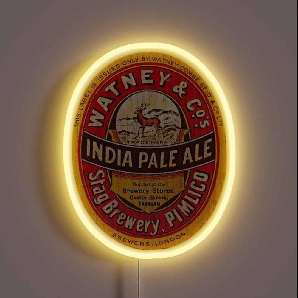India Pale Ale Beer Label Rgb Led Neon Sign - Shineneon