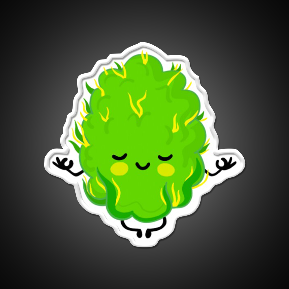 Indica Hemp Inspired Green Leaf Led Neon Sign Rgb Color