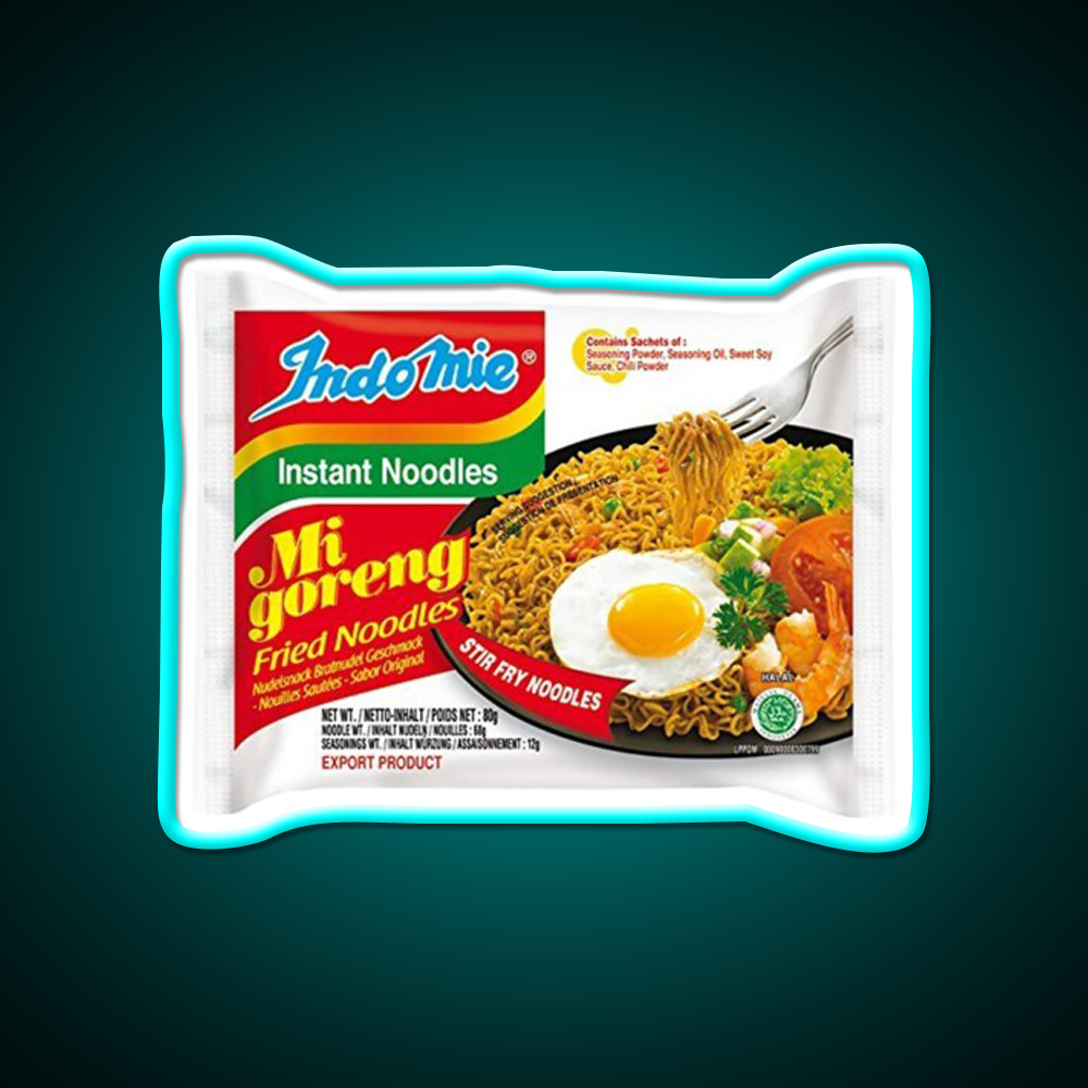 Indomie Original Flavour Fast Food Led Neon Sign For Burger Place Rgb Color