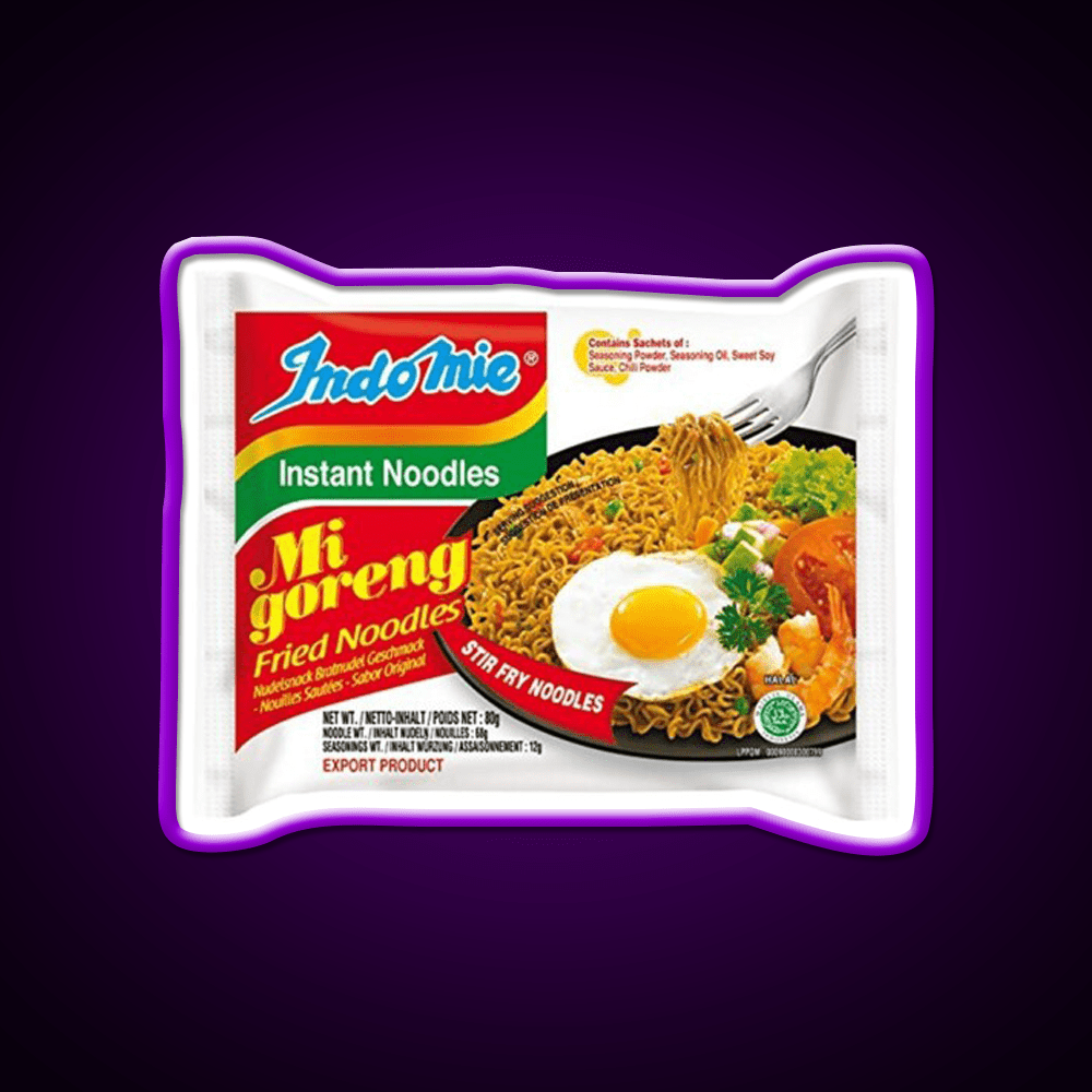 Indomie Original Flavour Fast Food Led Neon Sign For Burger Place Rgb Color - Shineneon