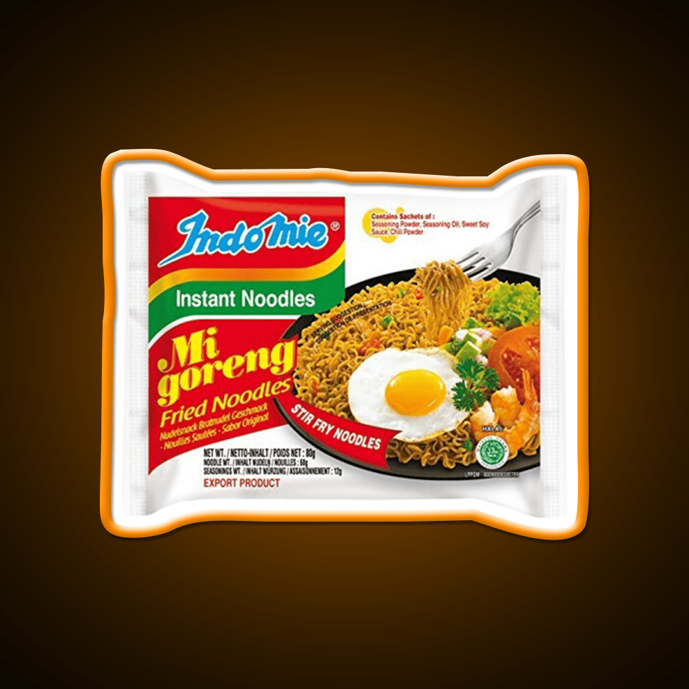 Indomie Original Flavour Fast Food Led Neon Sign For Burger Place Rgb Color - Shineneon