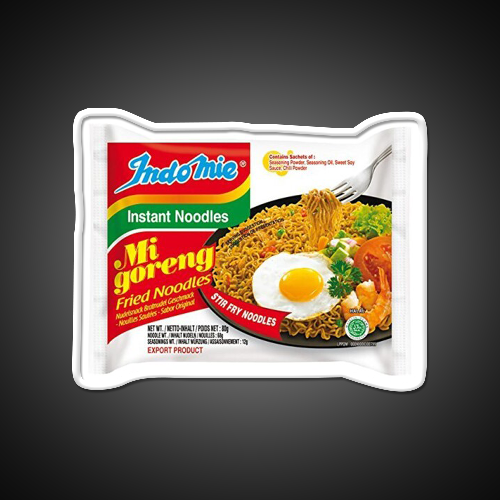 Indomie Original Flavour Fast Food Led Neon Sign For Burger Place Rgb Color