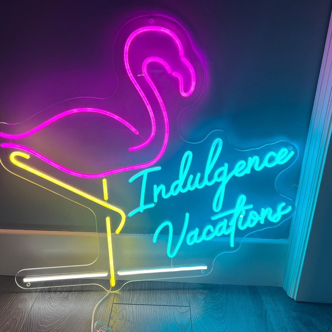 Indulgence Vacations Flamingo Led Sign Business Neon Sign - Shineneon