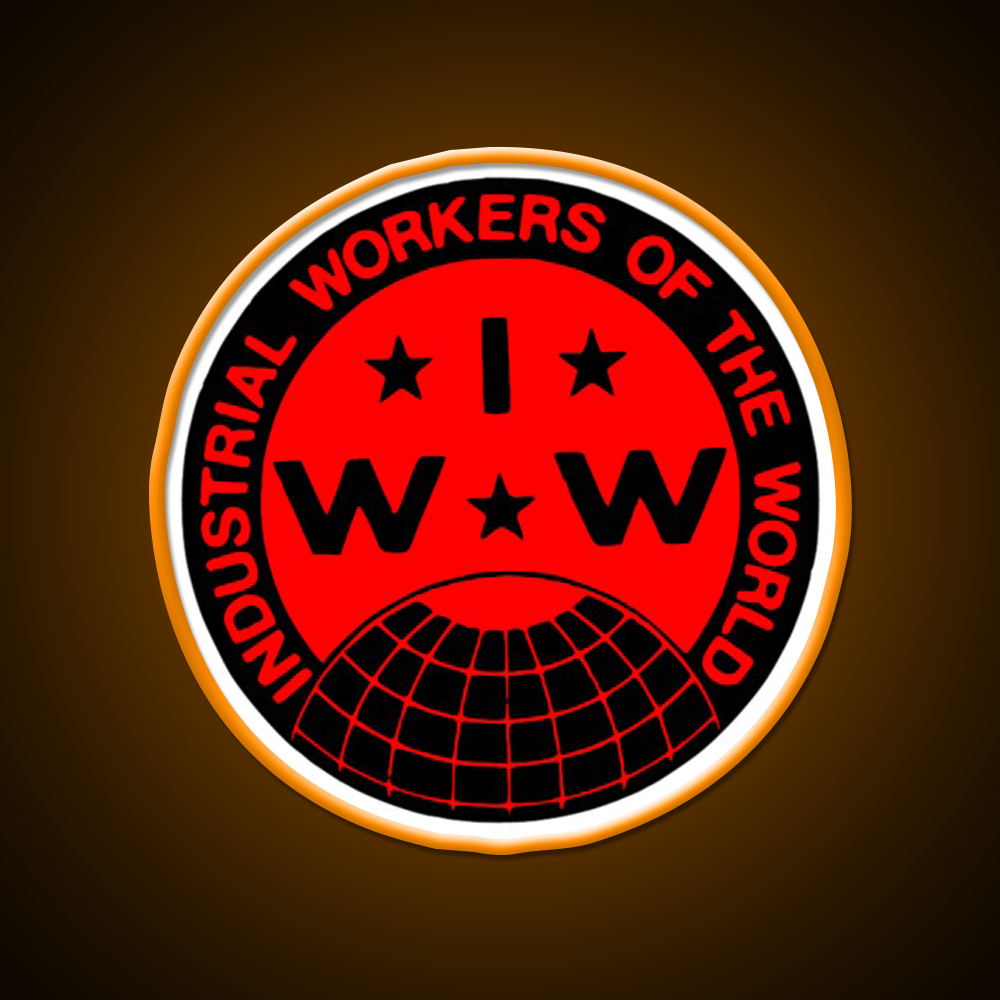 Industrial Workers Of The World Iww Logo Beer Bar Decor Led Neon Sign Rgb Color - LED neon sign view 6