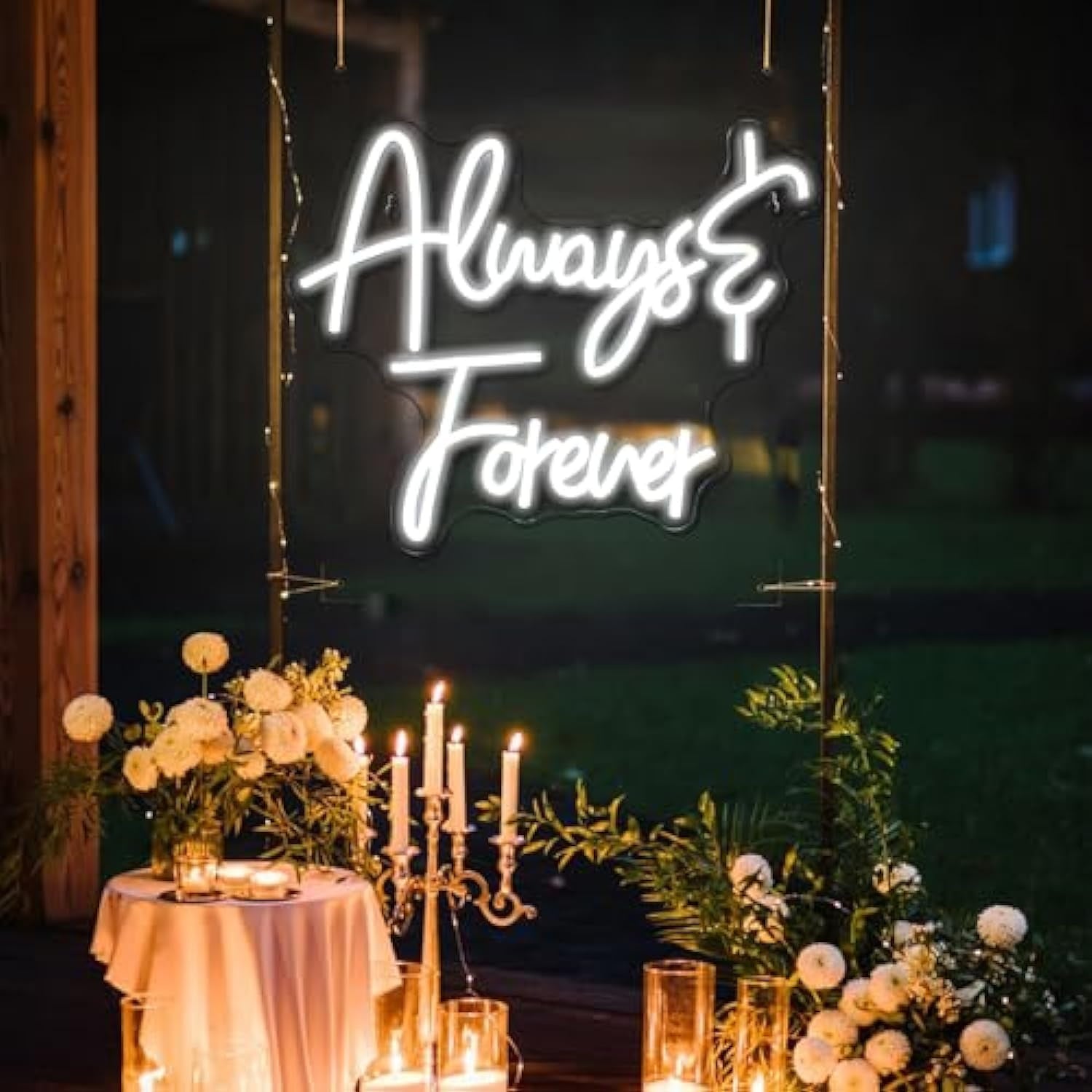 Ineonlife Always Forever Neon Sign White Letter Led Neon Light | Shineneon
