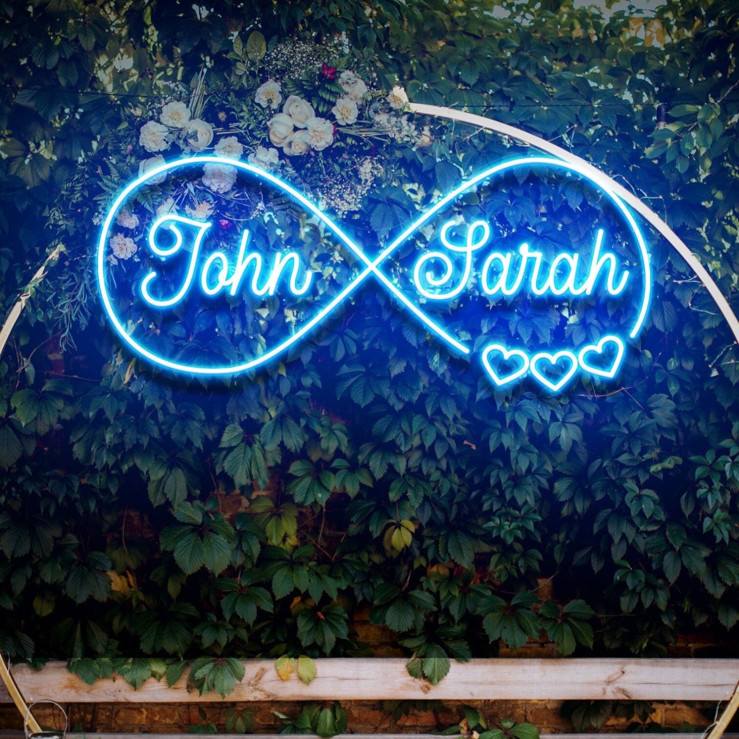 Infinite Shape Wedding Led Neon Sign With Your First Names | Shineneon