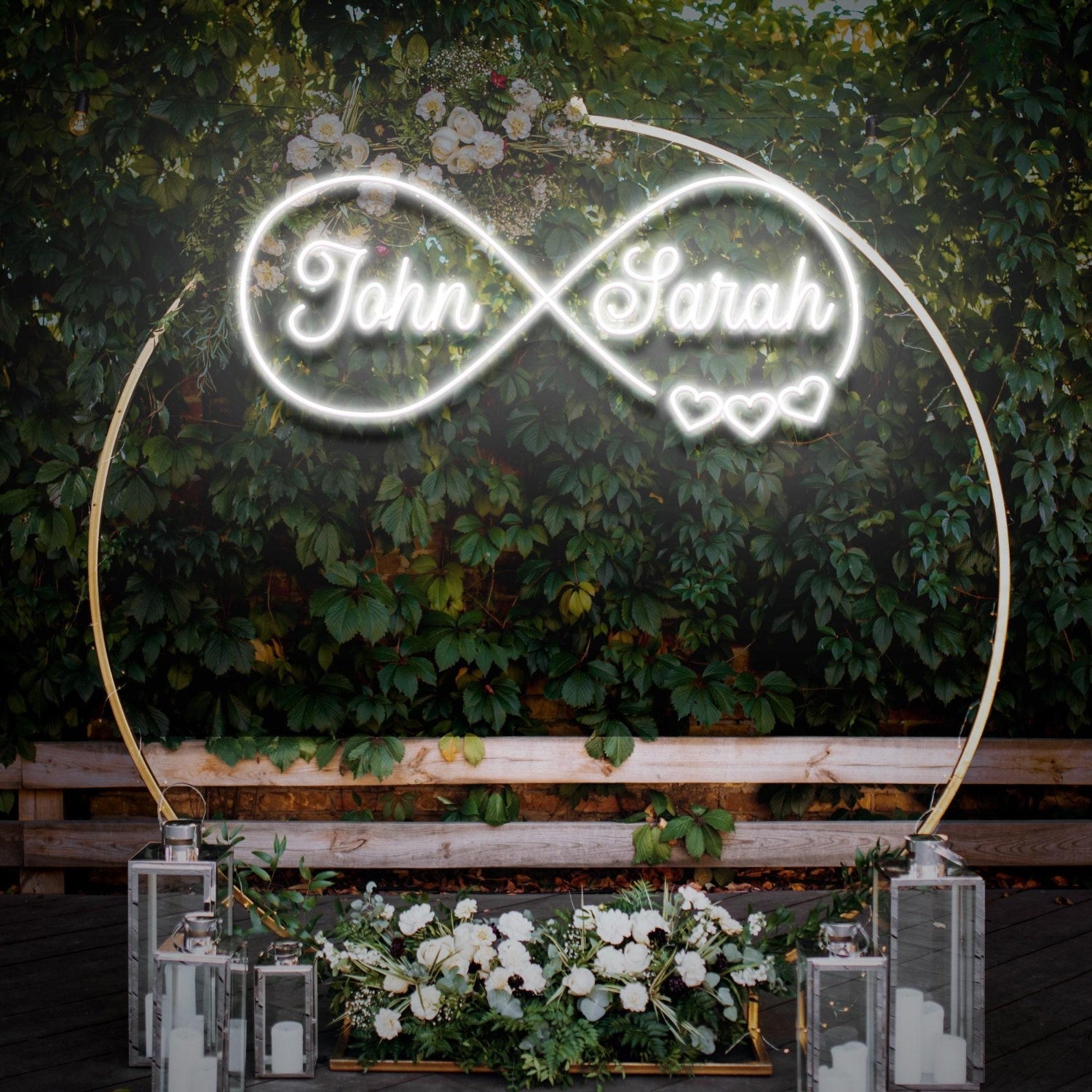Infinite Shape Wedding Led Neon Sign With Your First Names | Shineneon