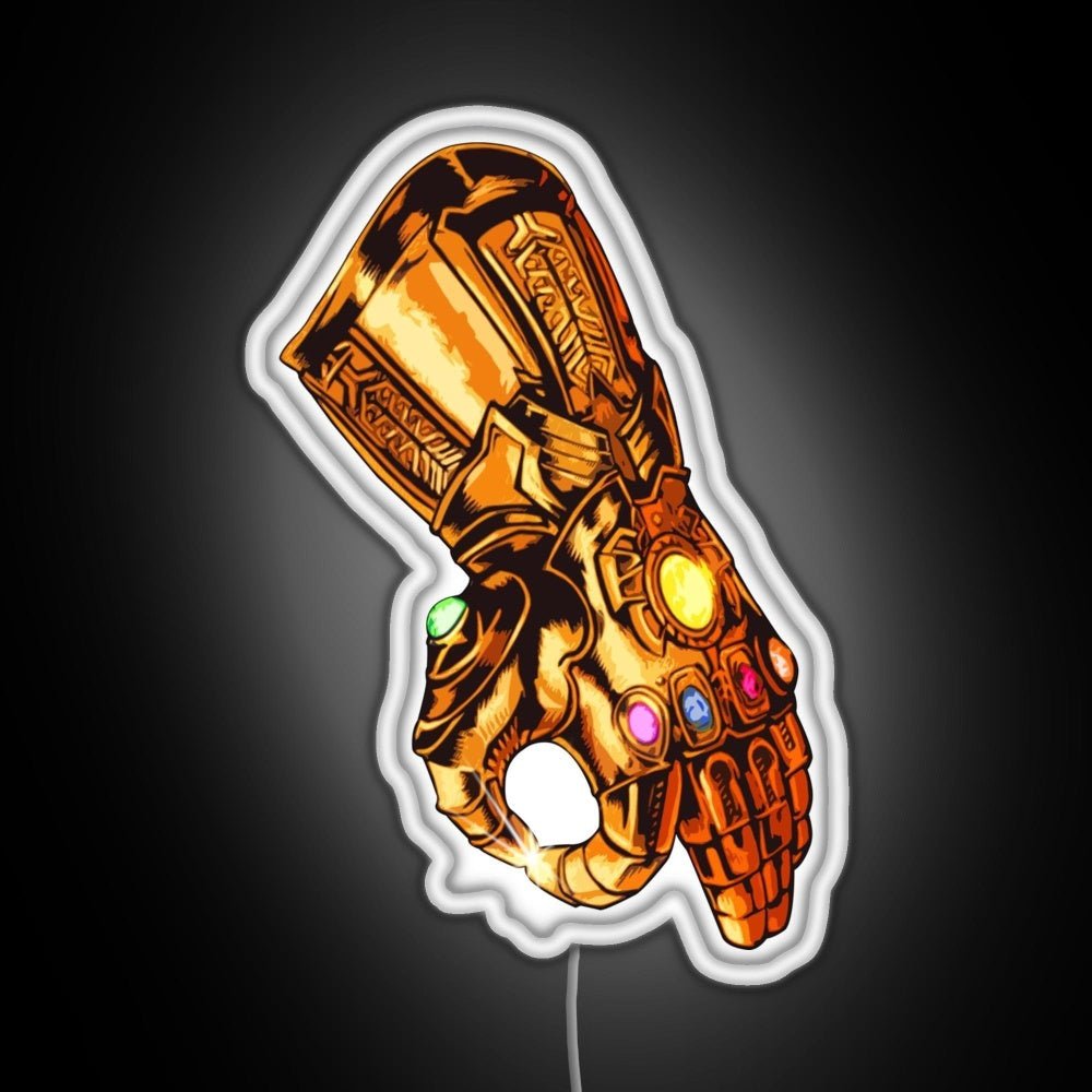Infinity Gauntlet Circle Game Rgb Led Neon Sign Pop Wall Art - Shineneon
