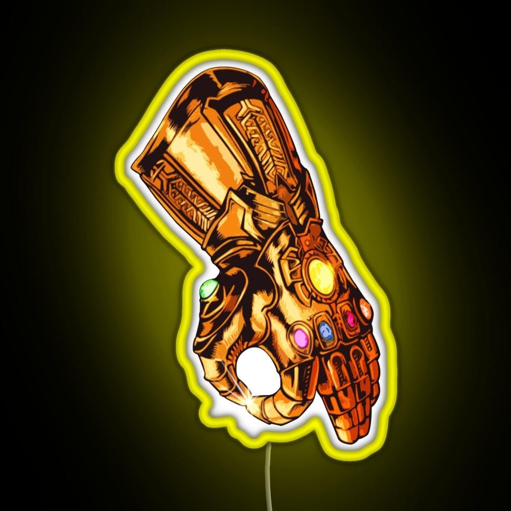 Infinity Gauntlet Circle Game Rgb Led Neon Sign Pop Wall Art - Shineneon