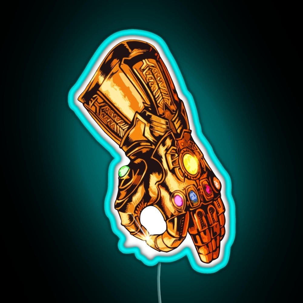 Infinity Gauntlet Circle Game Rgb Led Neon Sign Pop Wall Art - Shineneon