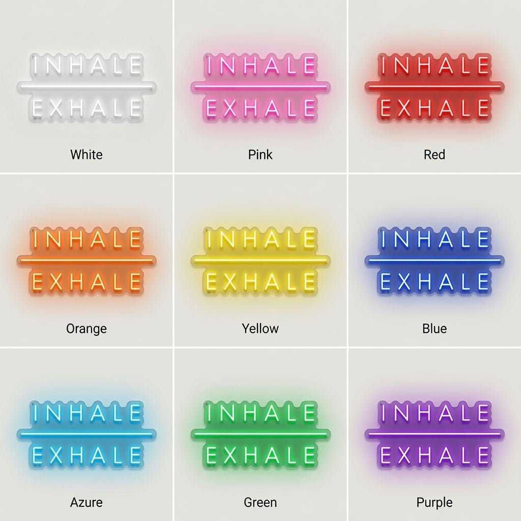 Inhale Exhale LED Neon Sign Home Wall Art - Shineneon