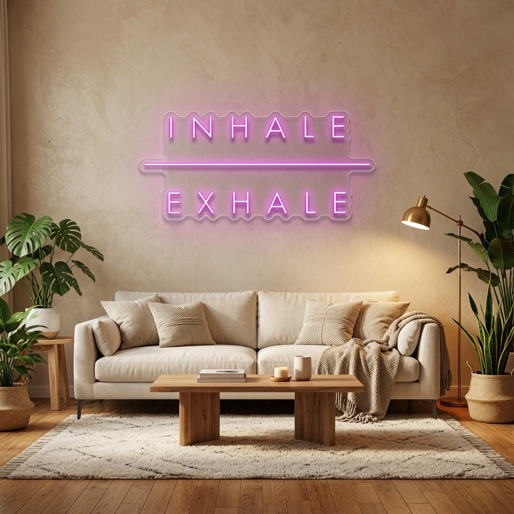 Inhale Exhale LED Neon Sign Home Wall Art - Shineneon
